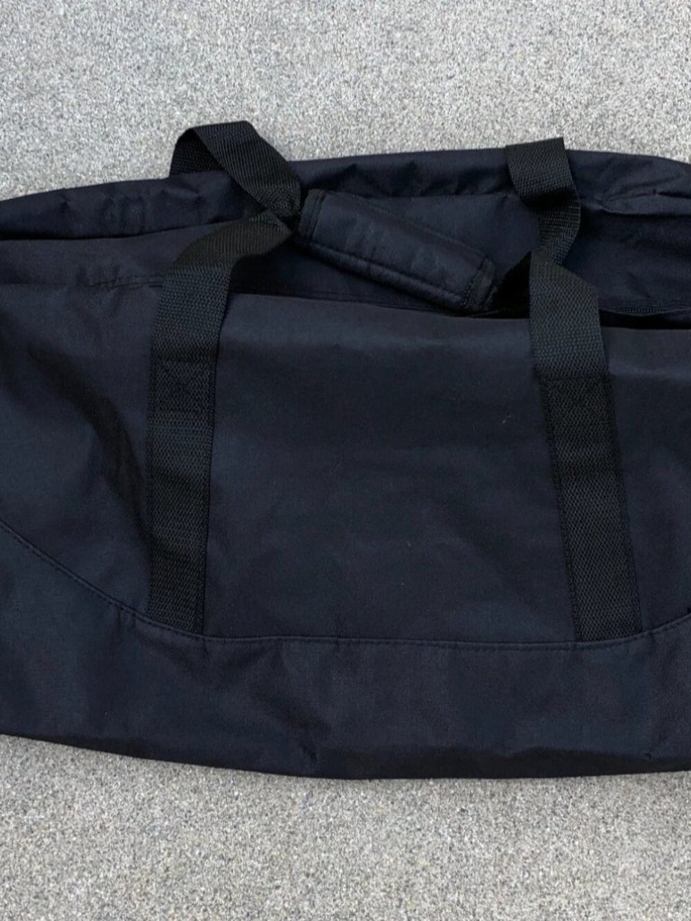 DALIX Large Duffle Bag Black Weekender Gym Crossbody Strap Handle